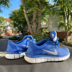 Nike Free Run 3-GS Kids Size 5.5 Y (7 Women’s) Running Shoes Blue 512165-402